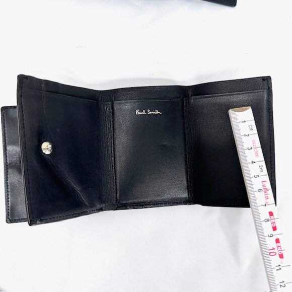 Unused  PAUL SMITH Tri-Fold Wallet Black Leather & DunHill Key Holder Black( 67) - Picture 6 of 8